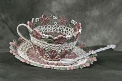 Quilling by Pat Caputo, Teacup and Saucer 2004