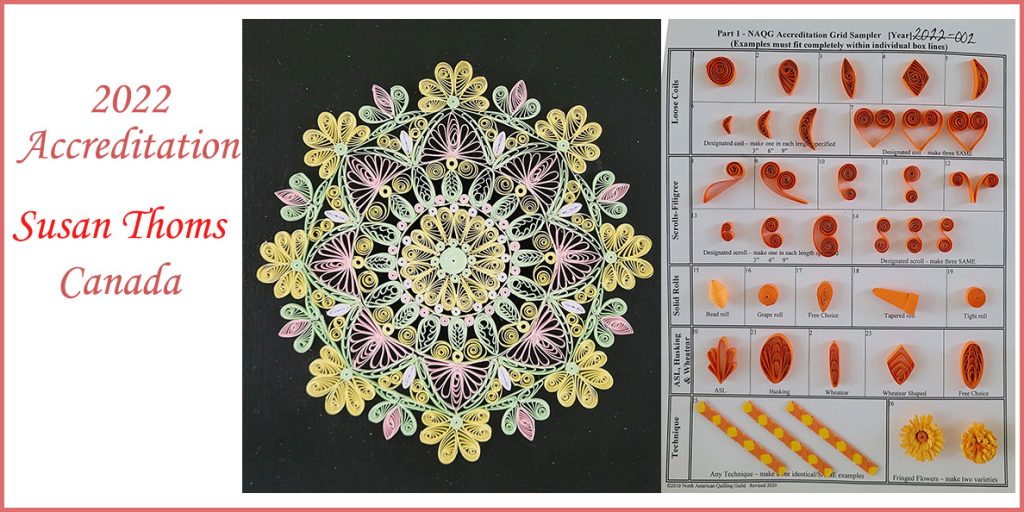 Susan Thoms 2022 Accreditation Piece and Shape Chart